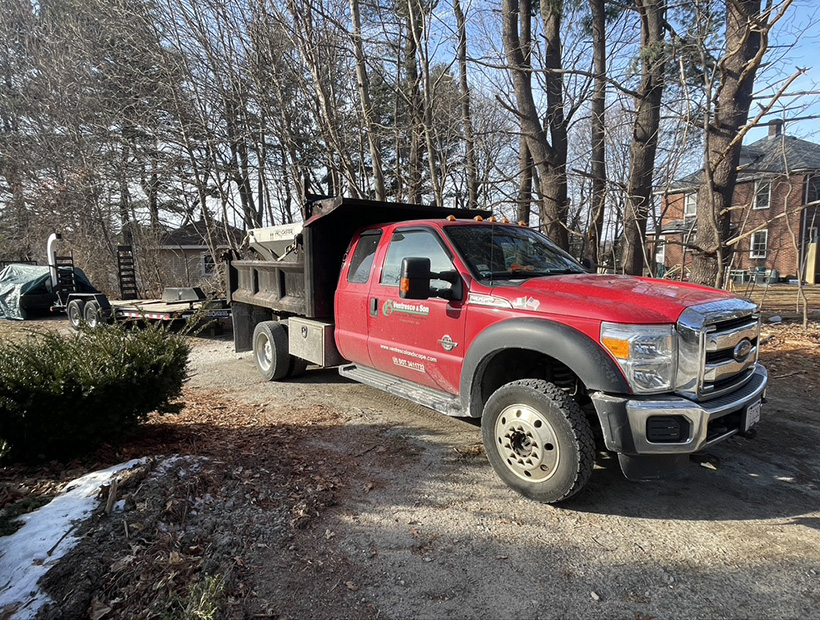 Red Commercial Pickup Truck